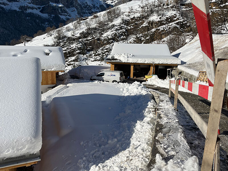Baustelle Wohnüberbauung Albinen