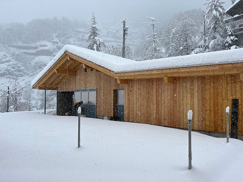 Baustelle Wohnüberbauung Albinen