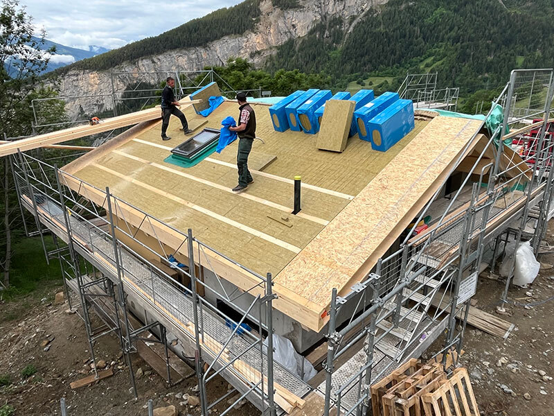 Baustelle Wohnüberbauung Albinen