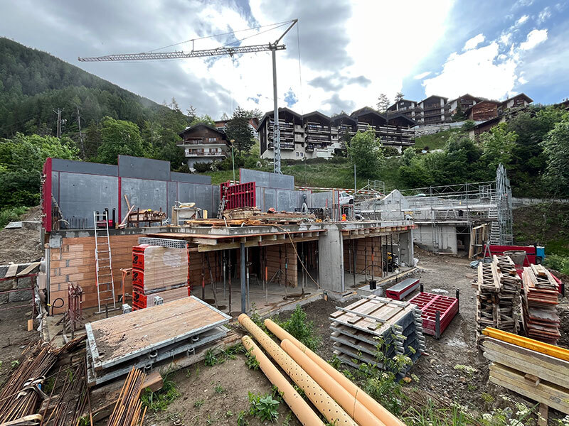 Baustelle Wohnüberbauung Albinen