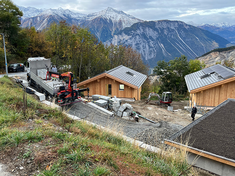 Baustelle Wohnüberbauung Albinen