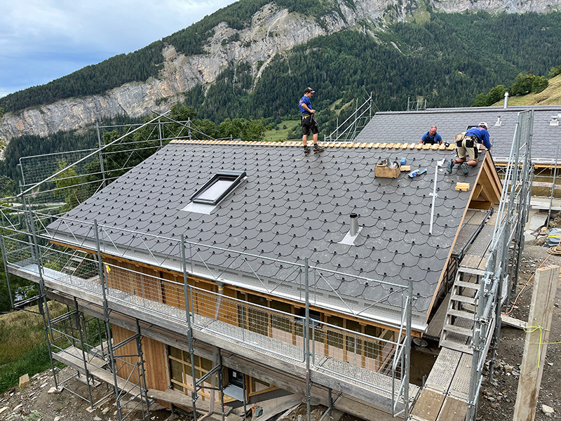 Baustelle Wohnüberbauung Albinen