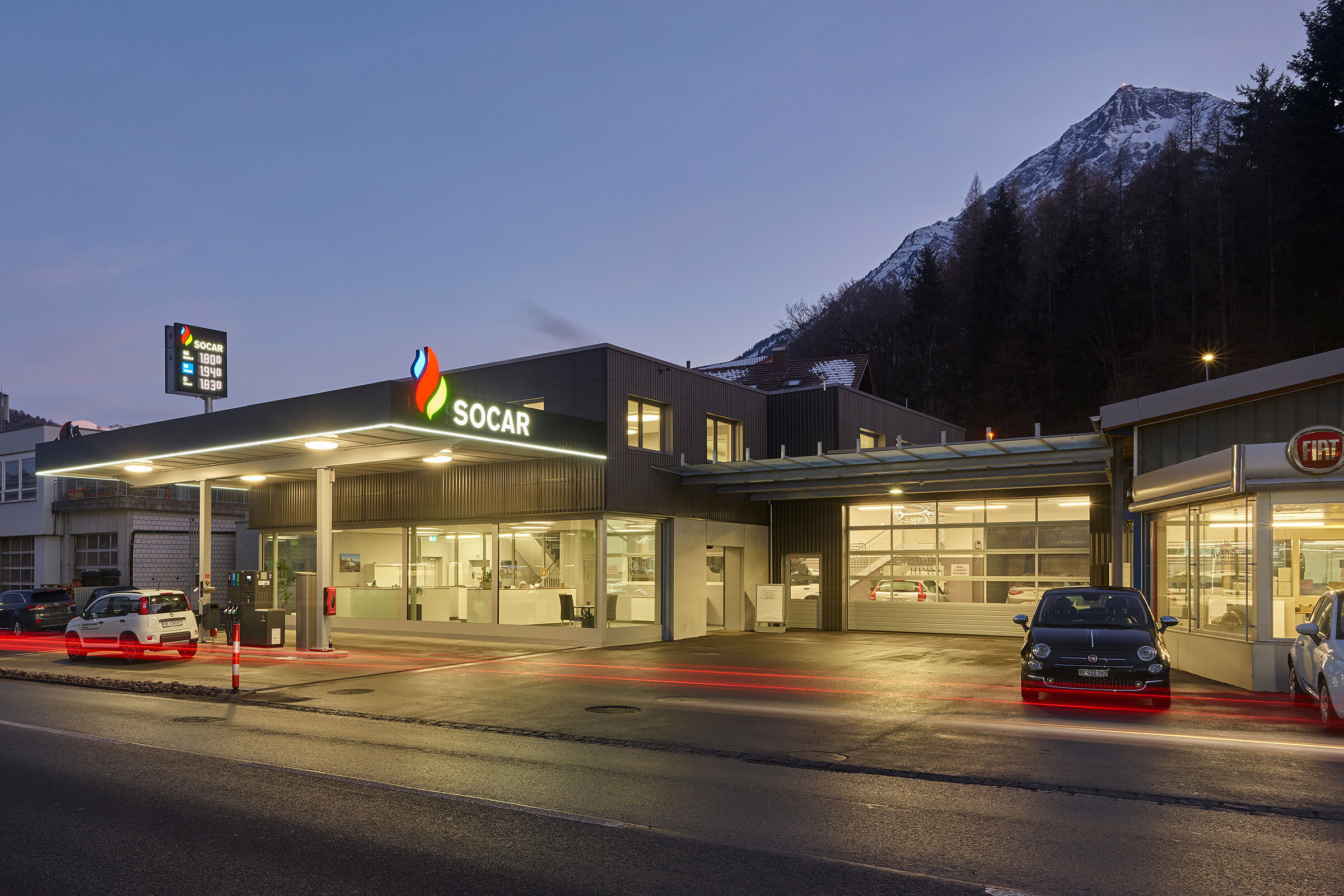 Modernisierung Autogarage mit Werkstatt und Tankstelle